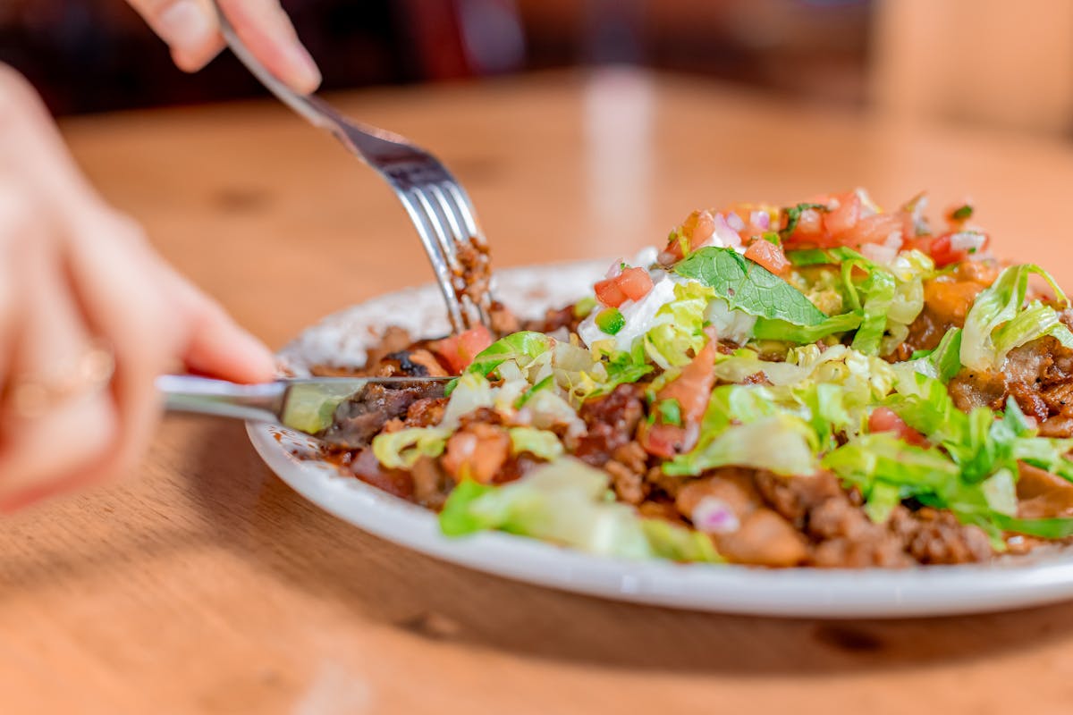 a close up of a plate of food on a table