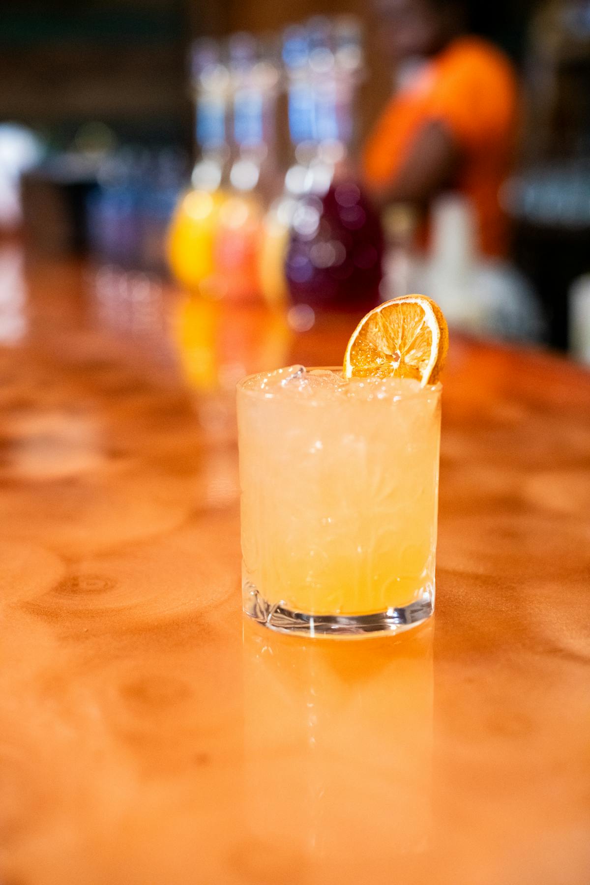 a glass of orange juice