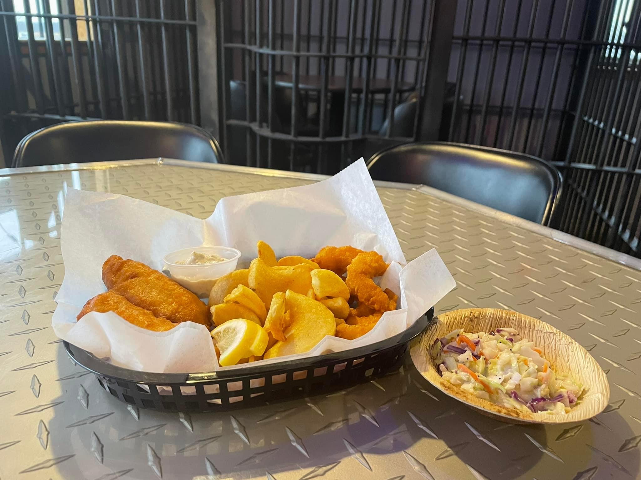 a plate of food on a table