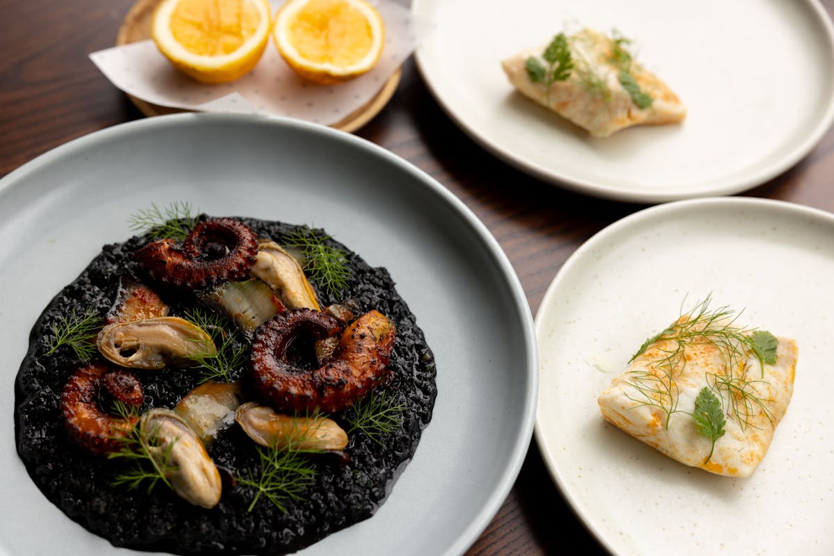 a bowl of food on a plate