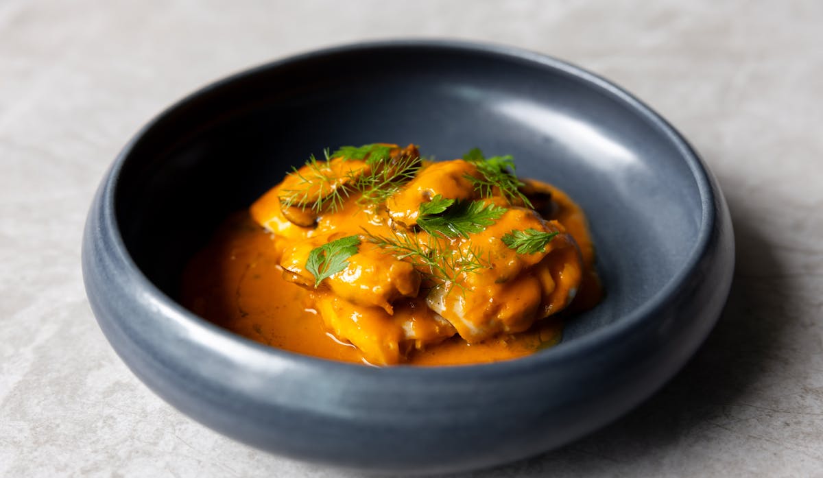 a bowl of food on a plate