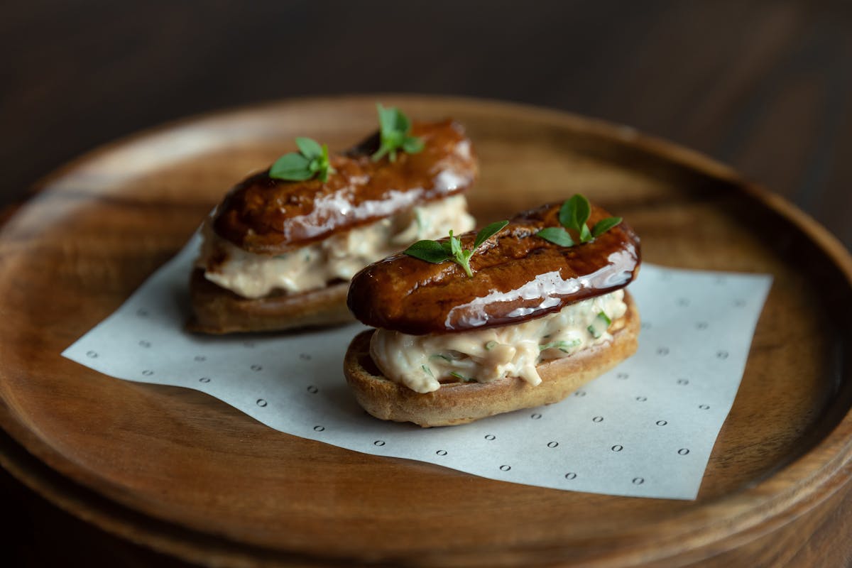 a piece of bread on a plate