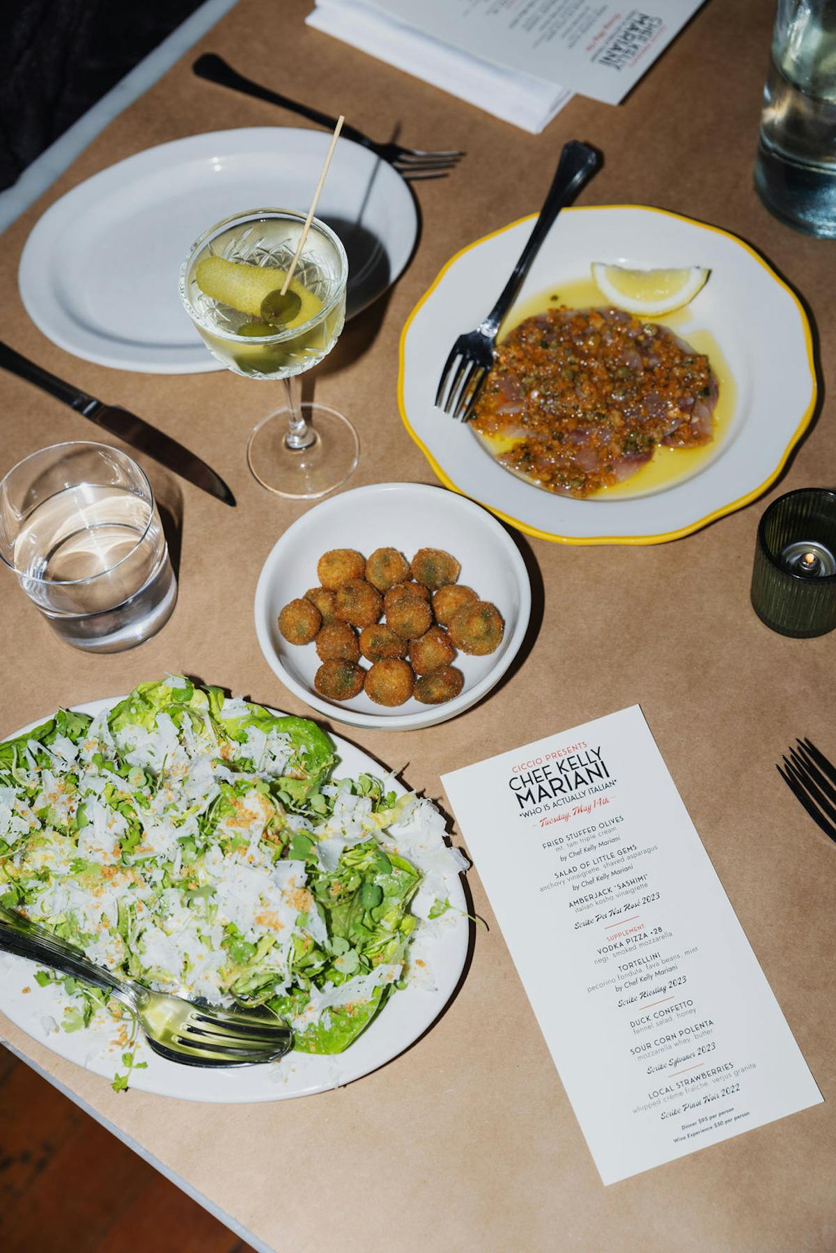 a plate of food on a table