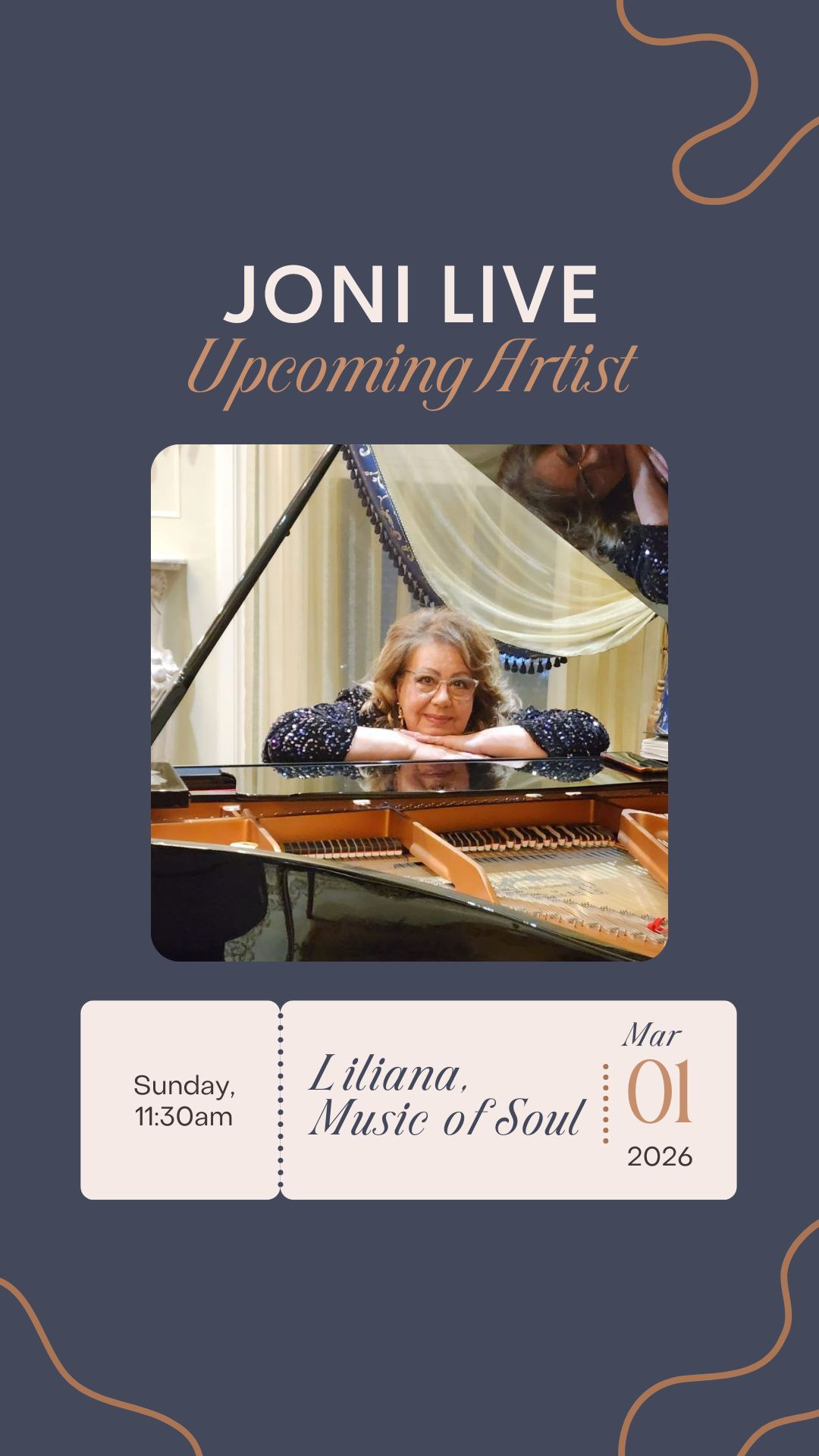 a woman leaning on a piano