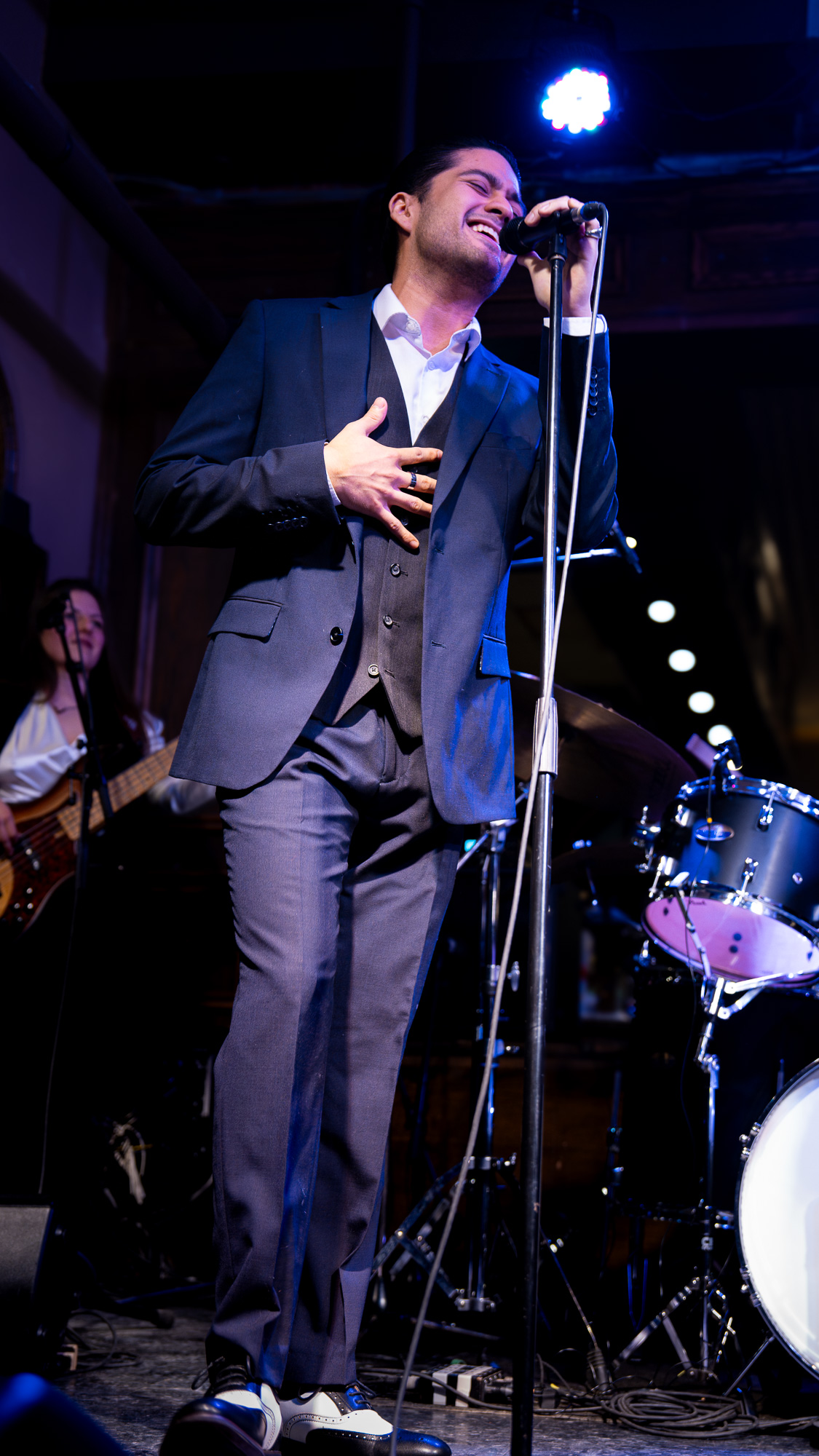 a man standing on a stage