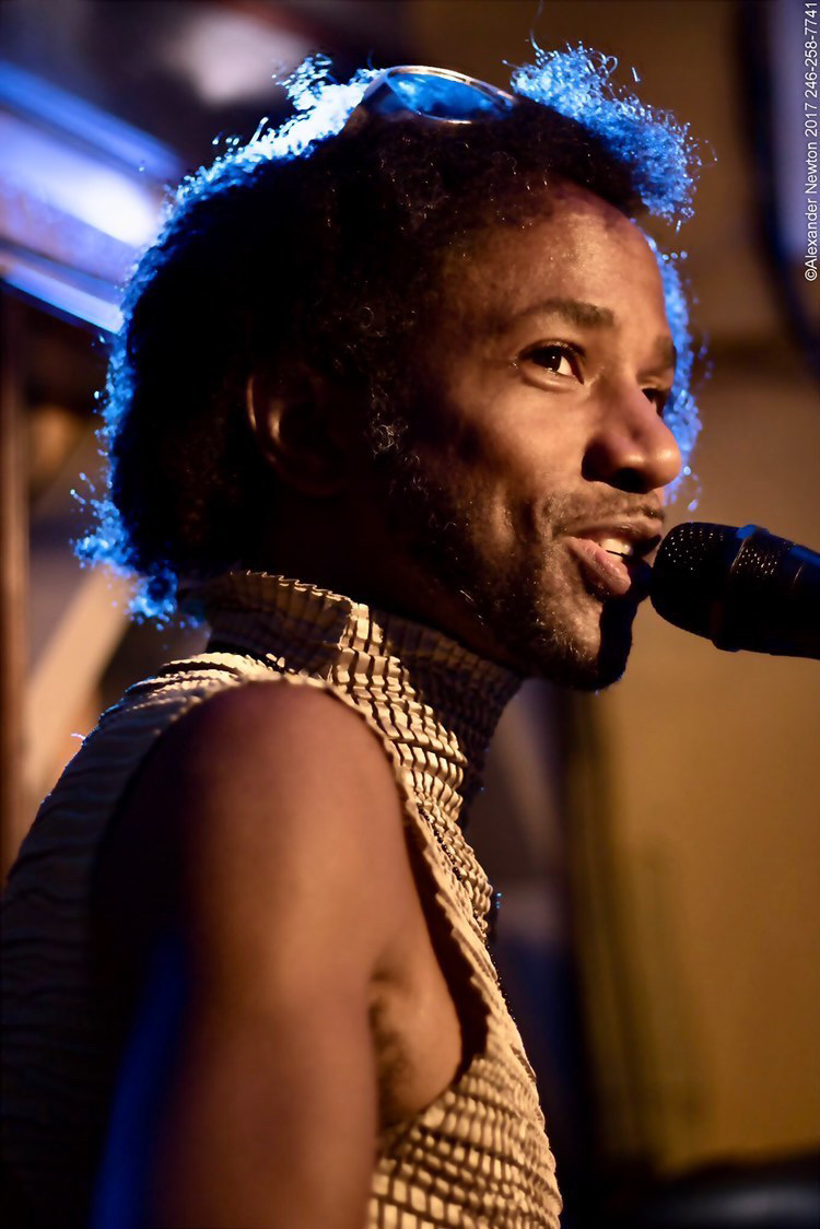 a man wearing a microphone