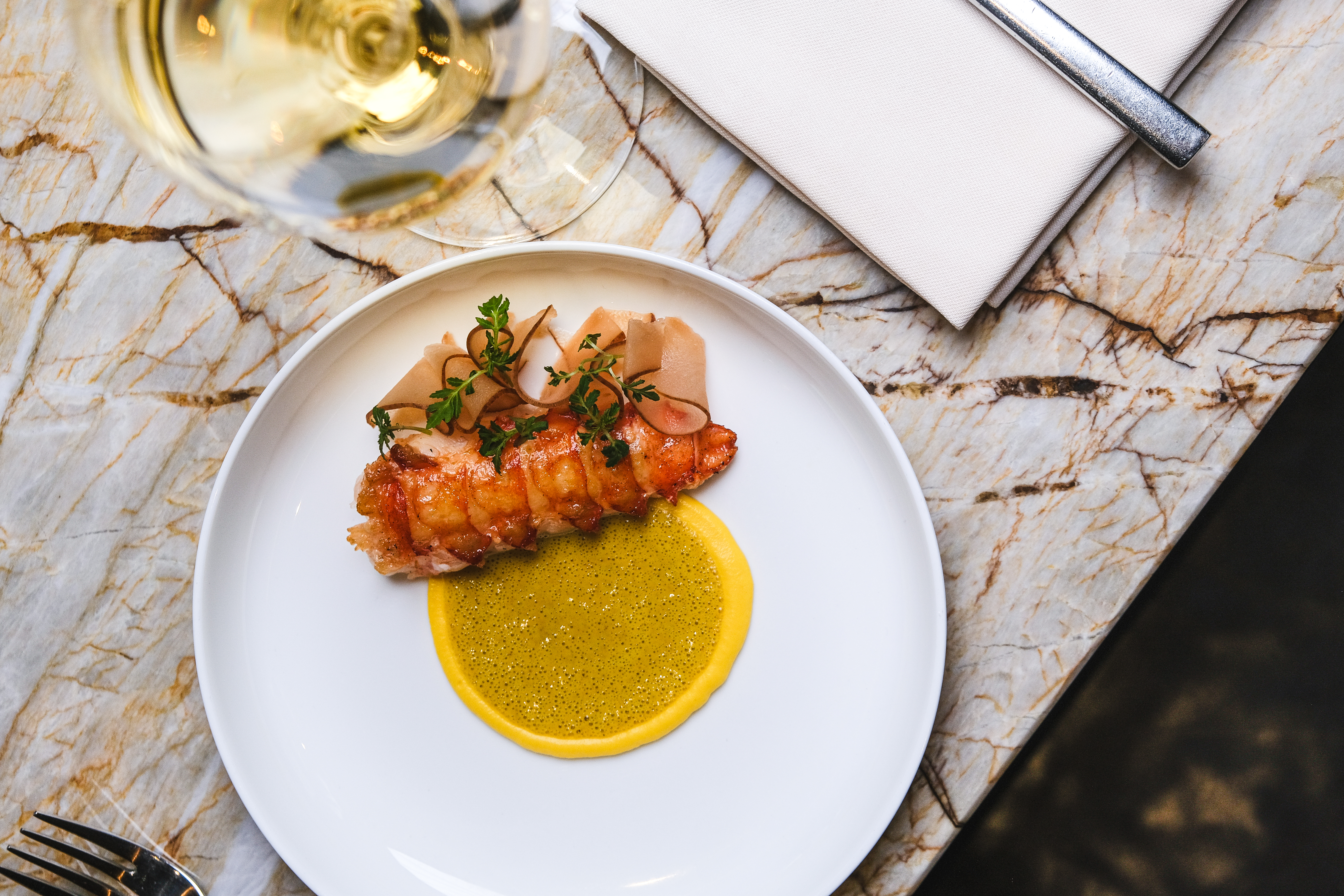 a plate of food on a table