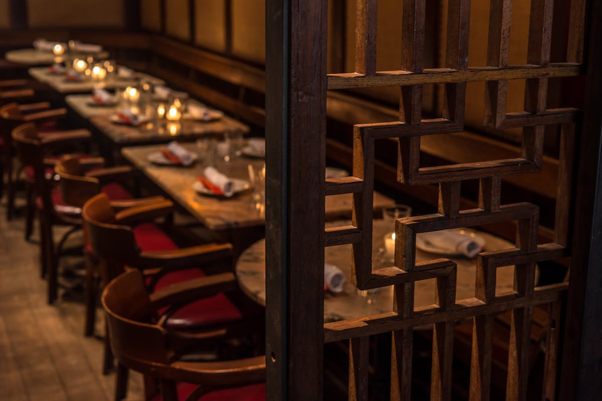 large dining room table at Macao Trading Company restaurant