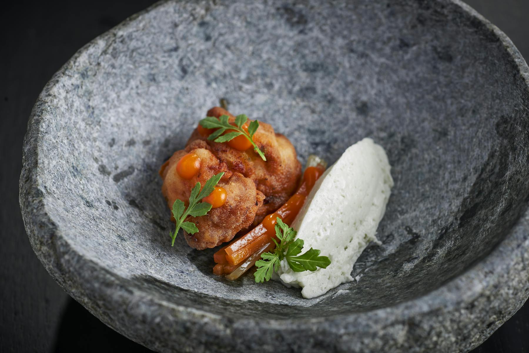 a close up of a bowl of food