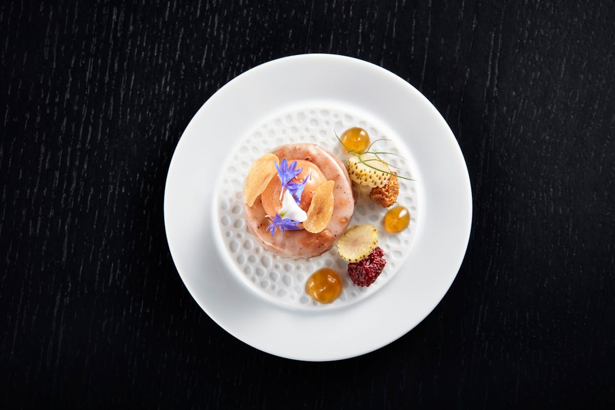 a plate of food on a table
