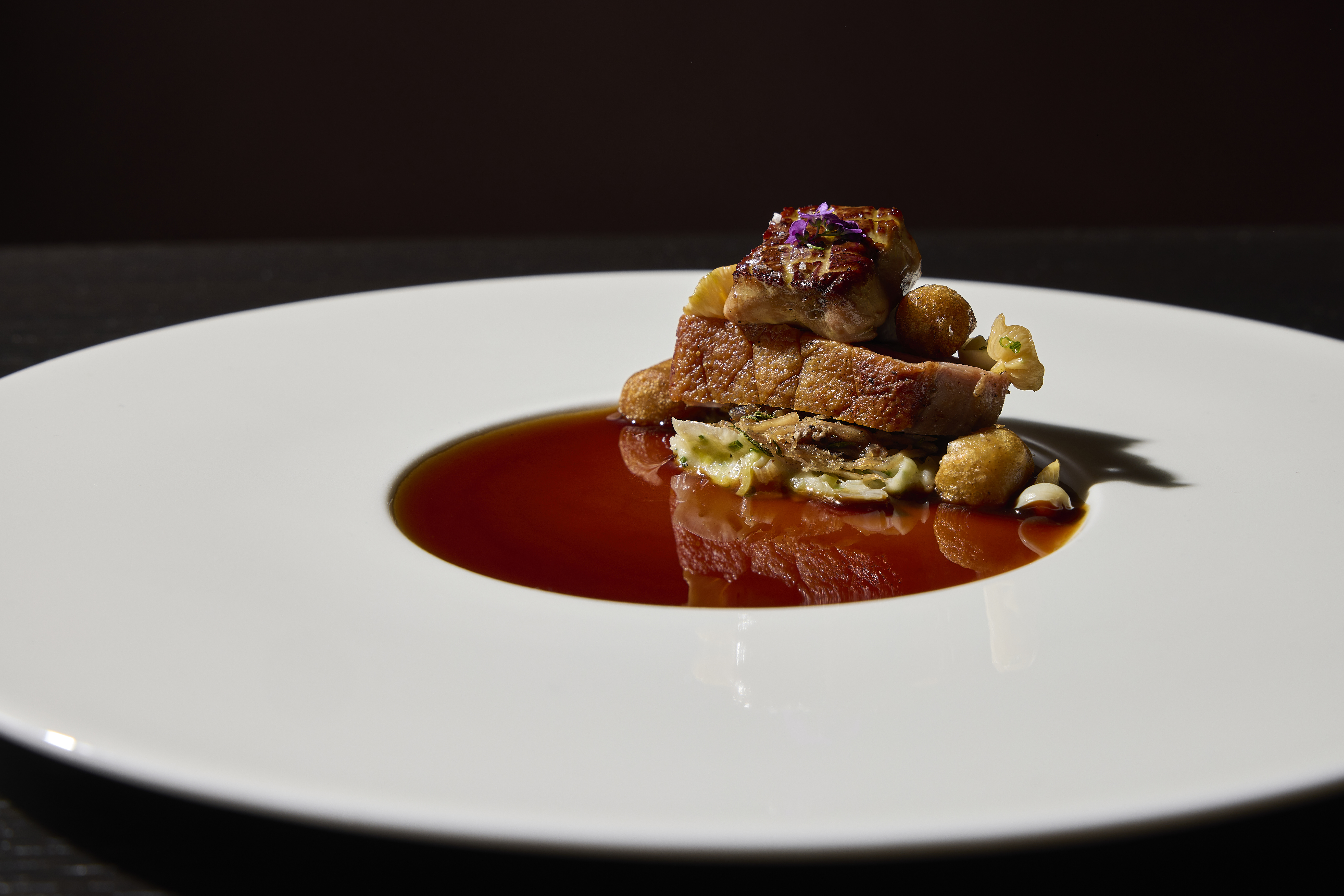 a piece of cake on a plate