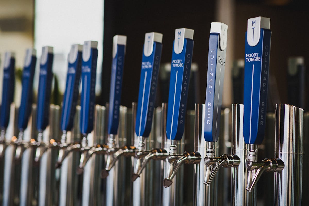 close picture of a beer fountain