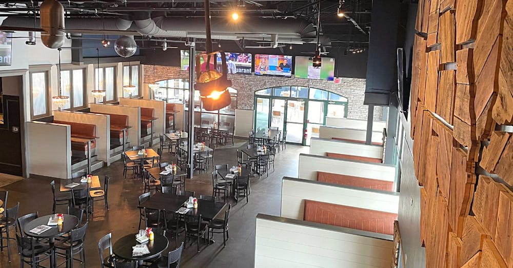 a room filled with furniture and a table