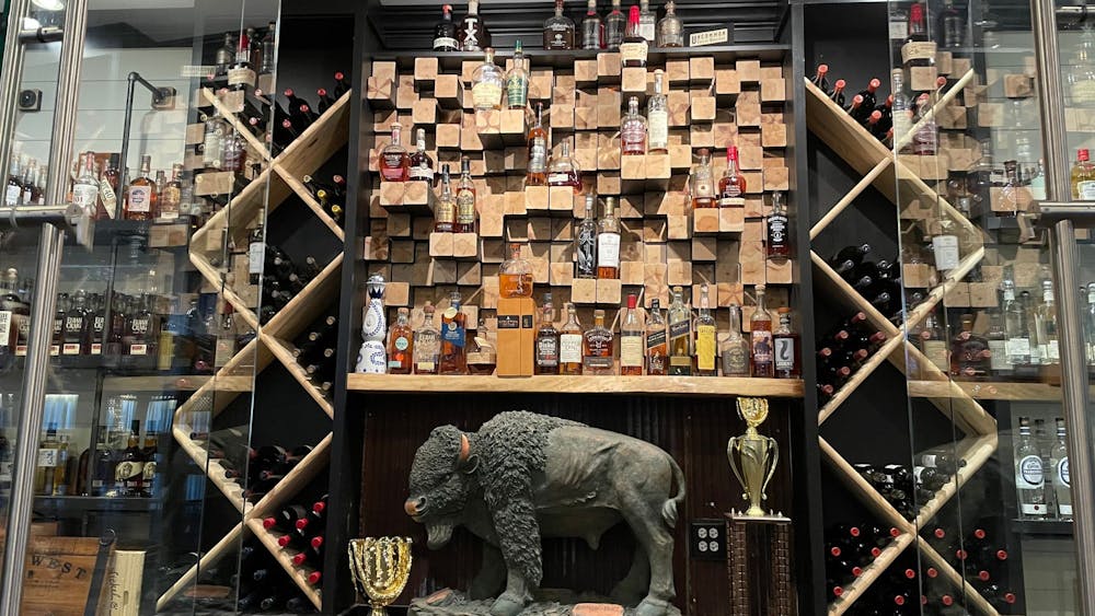 a person standing in front of a store