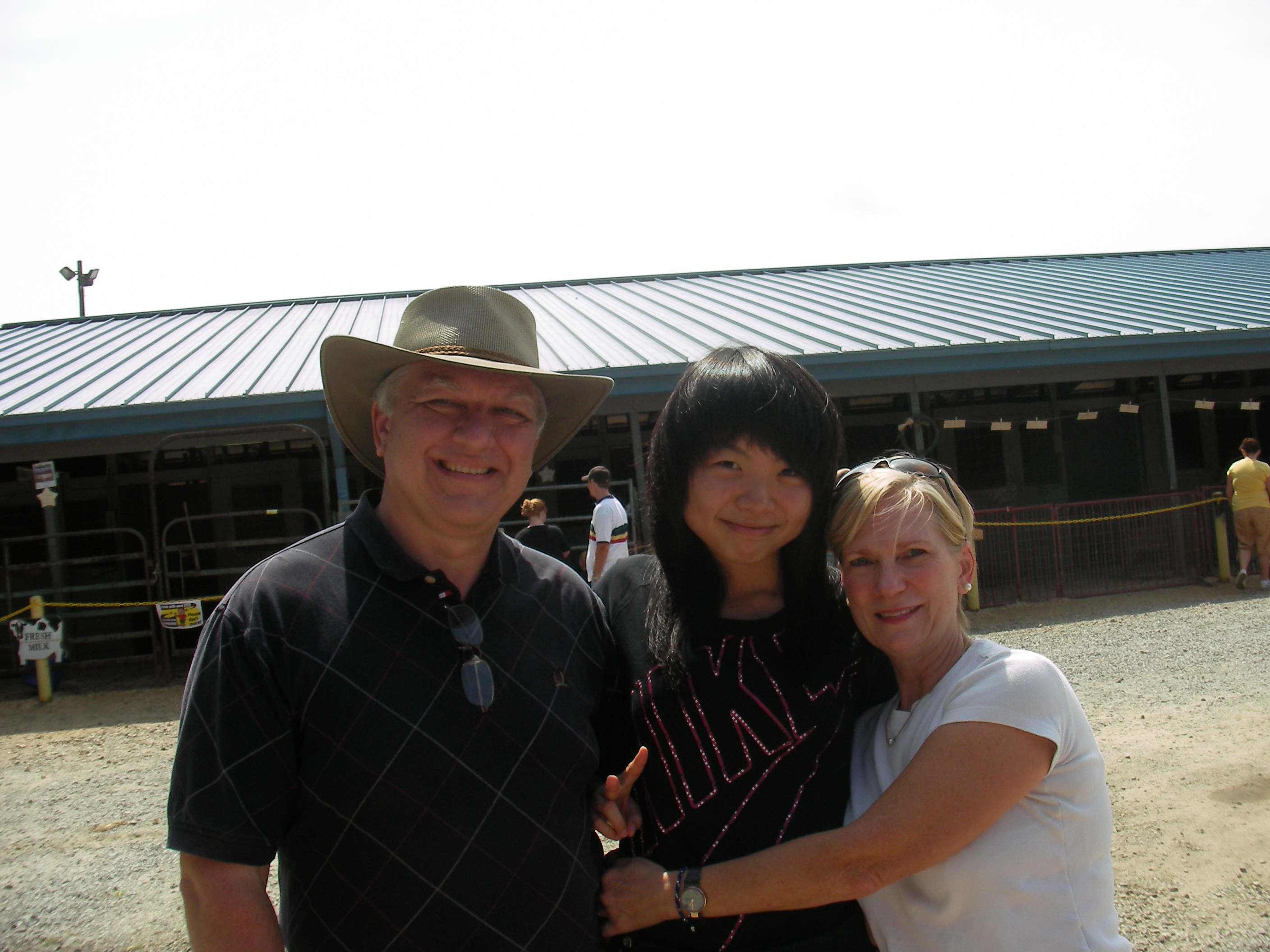 a couple of people posing for the camera