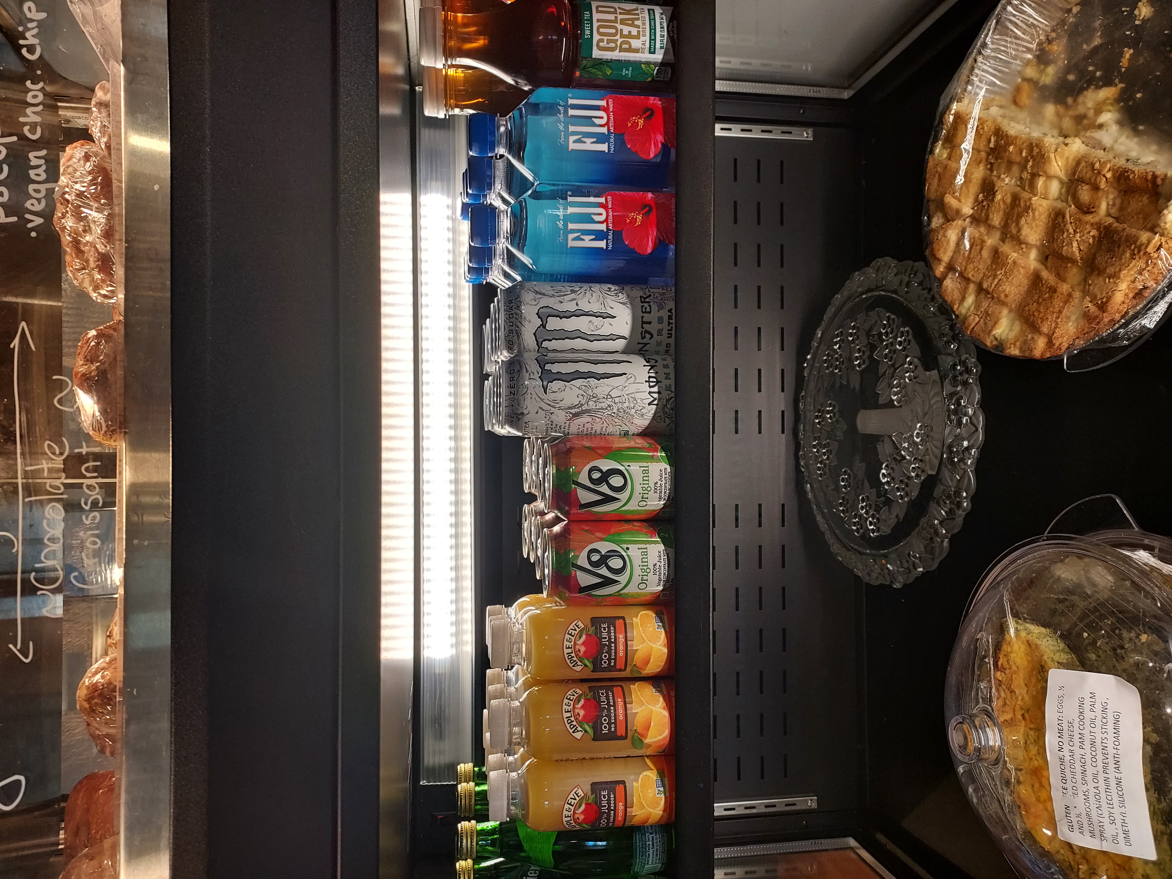 a refrigerator filled with food