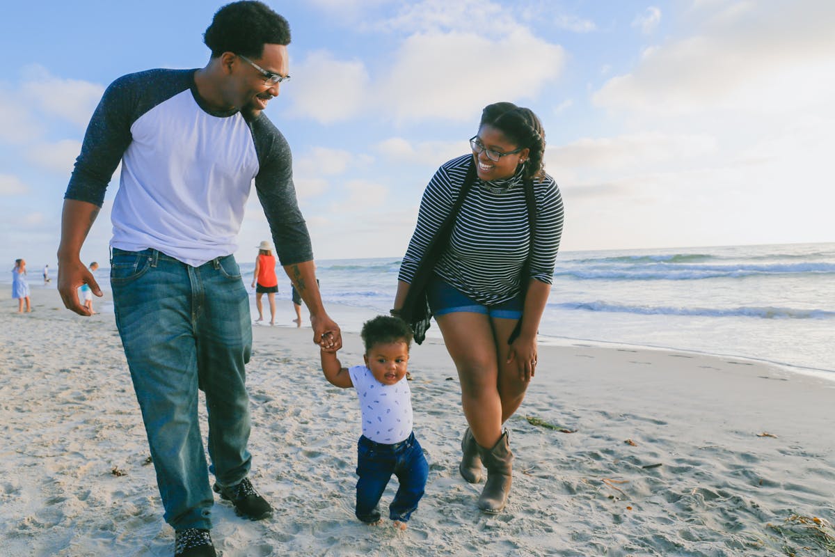 sweeten creek coffee family at beach