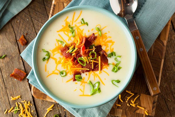 a bowl of food on a table