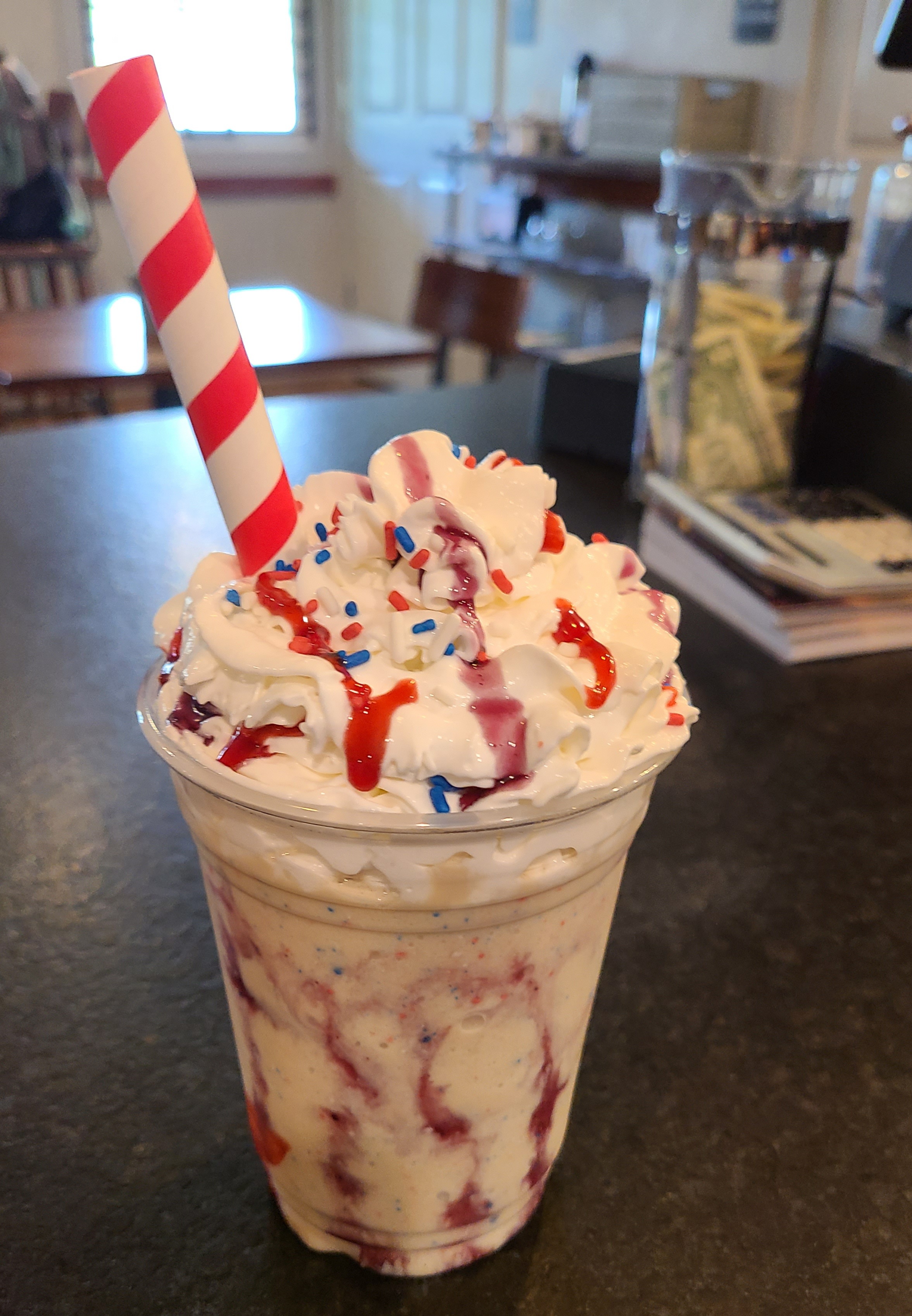 a cup of coffee on a table