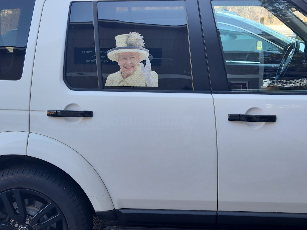 a car parked in a parking lot