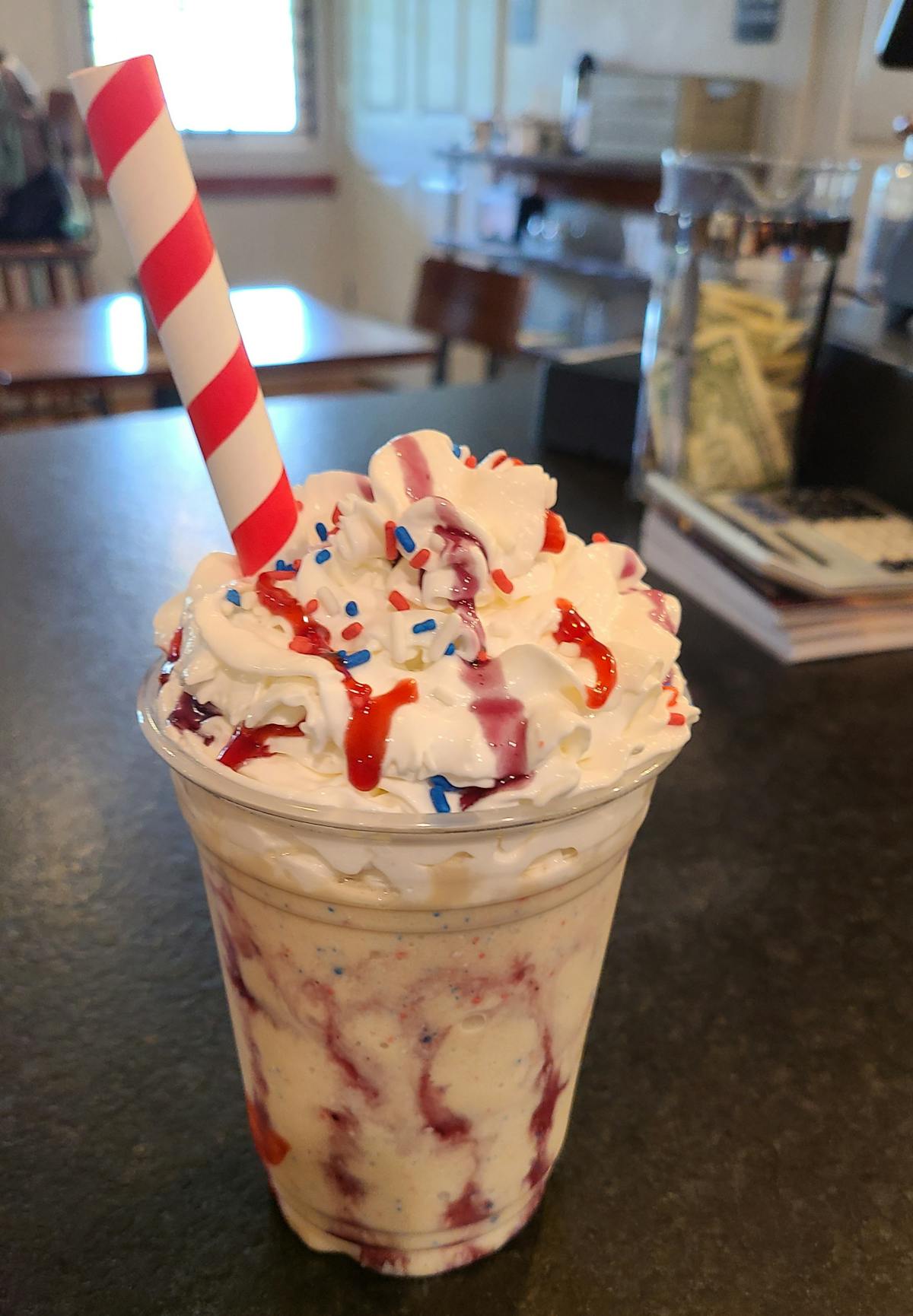SWEETEN CREEK COFFEE STARS AND STRIPES FOREVER LATTE