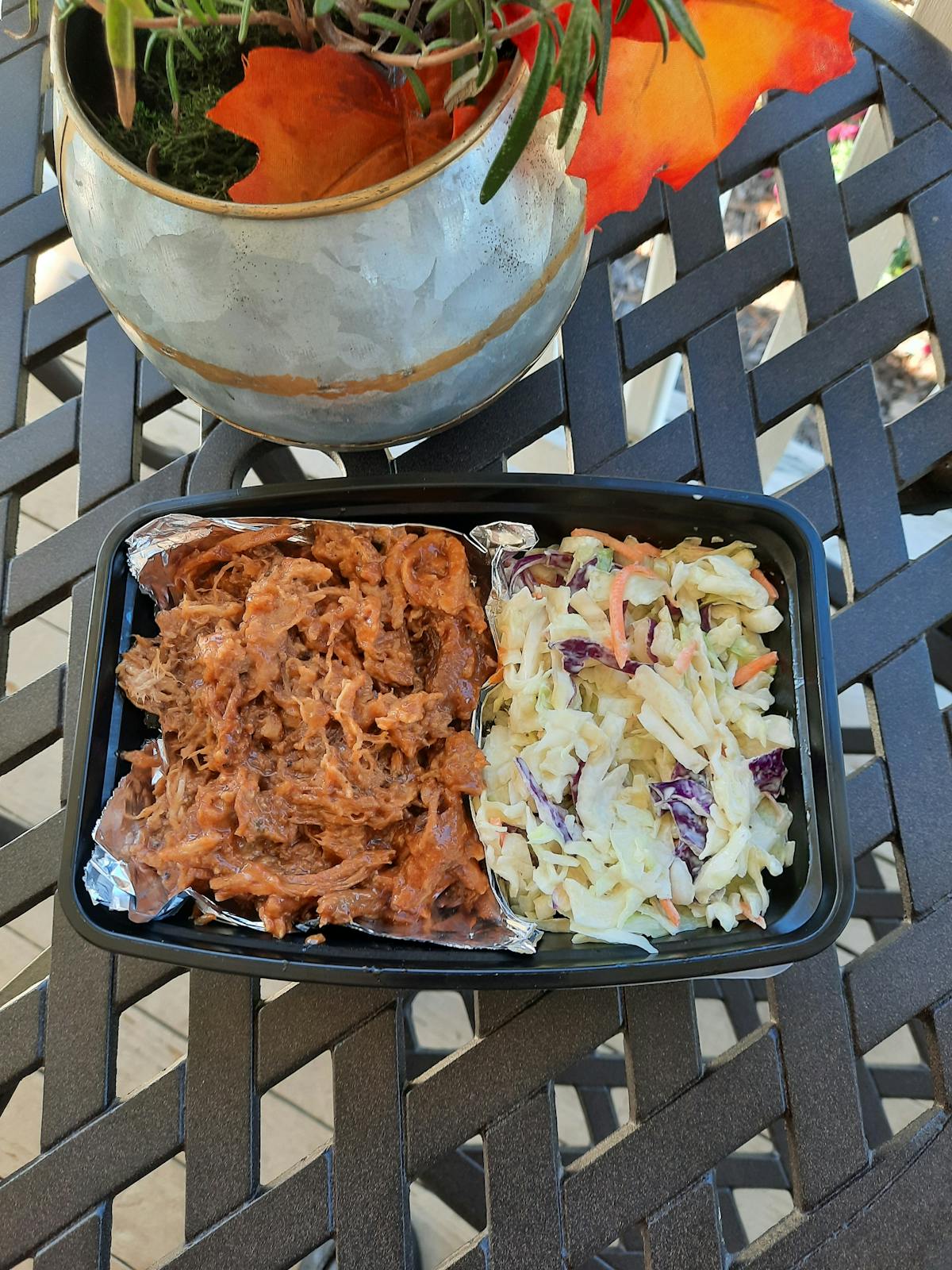 a bowl of food on a table