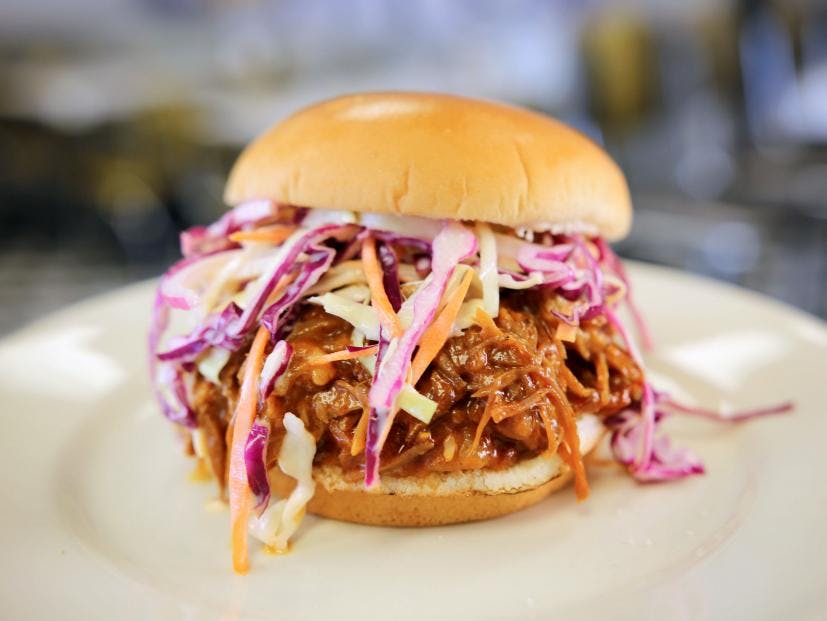 a close up of a sandwich on a plate