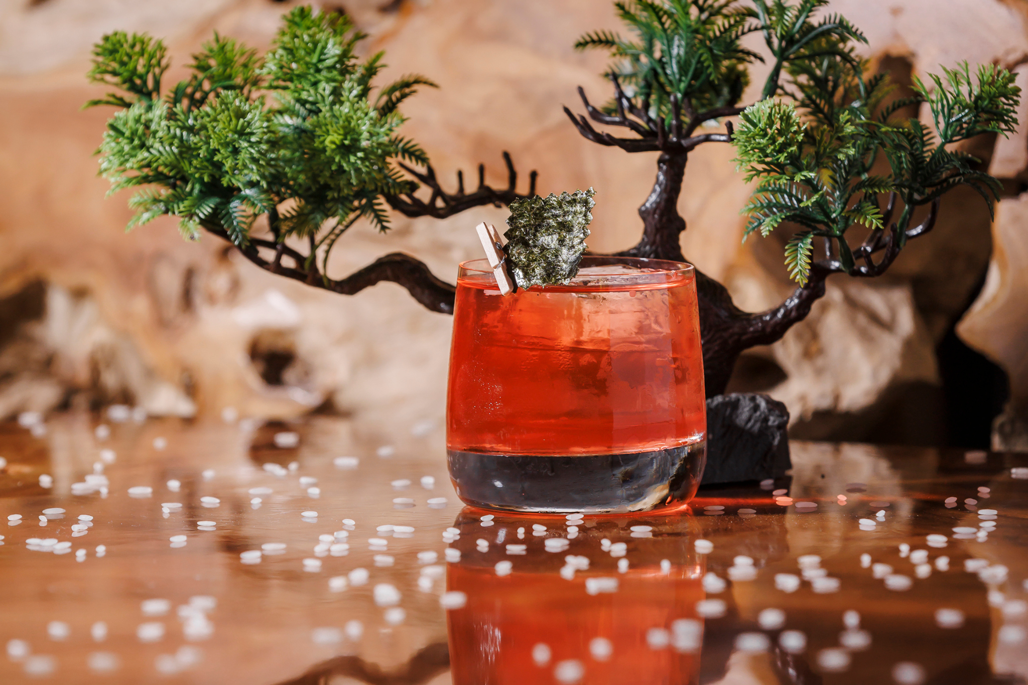 Onigroni gin, rice-washed campari, umeshu, vermouth, togarashi bitters