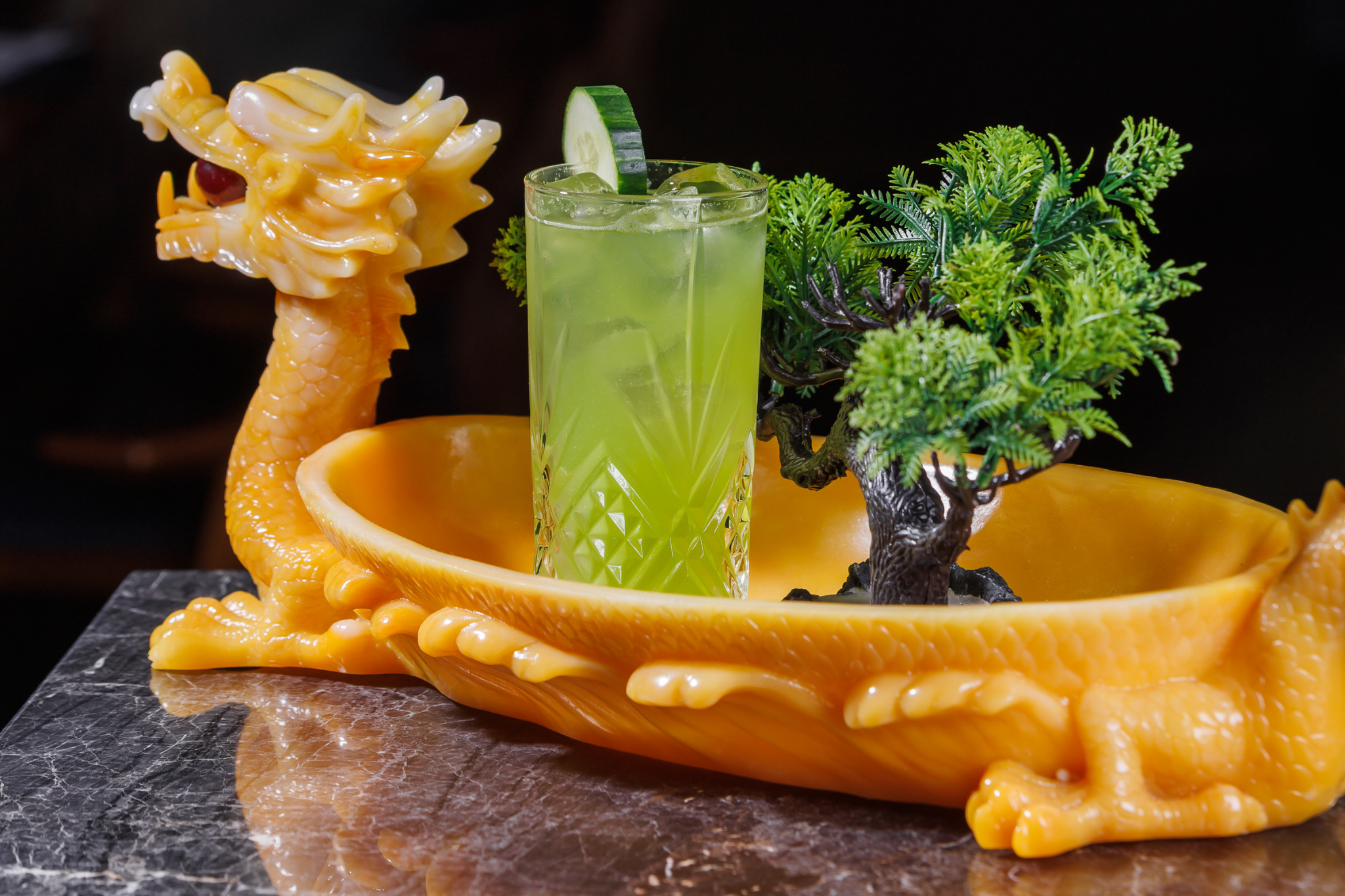 Field of Fortune  sake, cucumber, melon, lime, bubbles