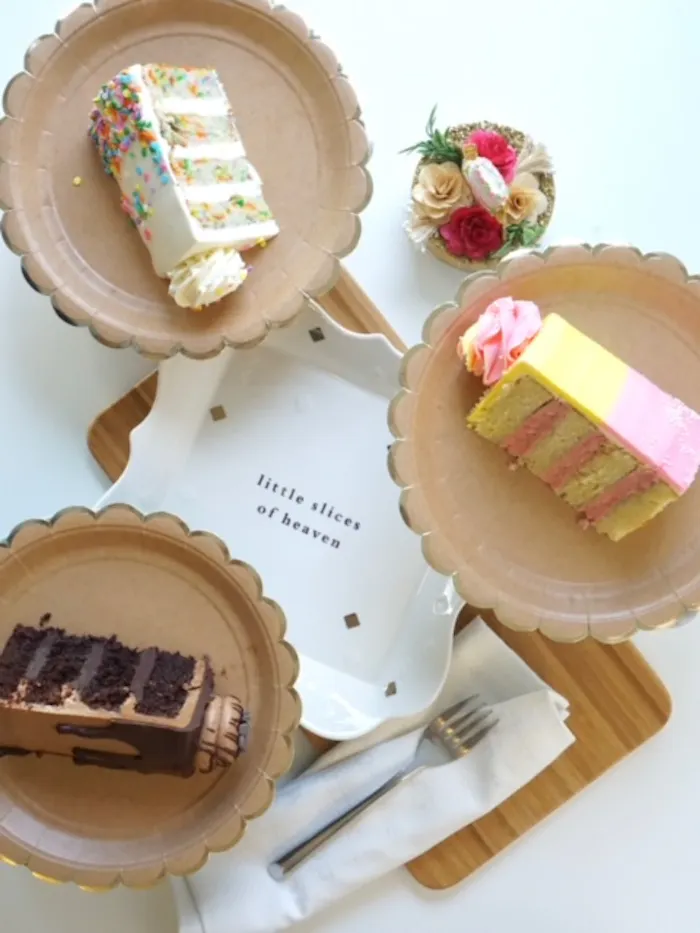 Assorted Little Daisy cake slices
