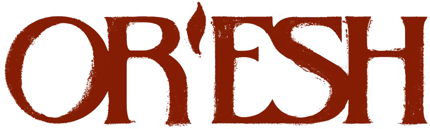 a logo with a hook and a crescent moon