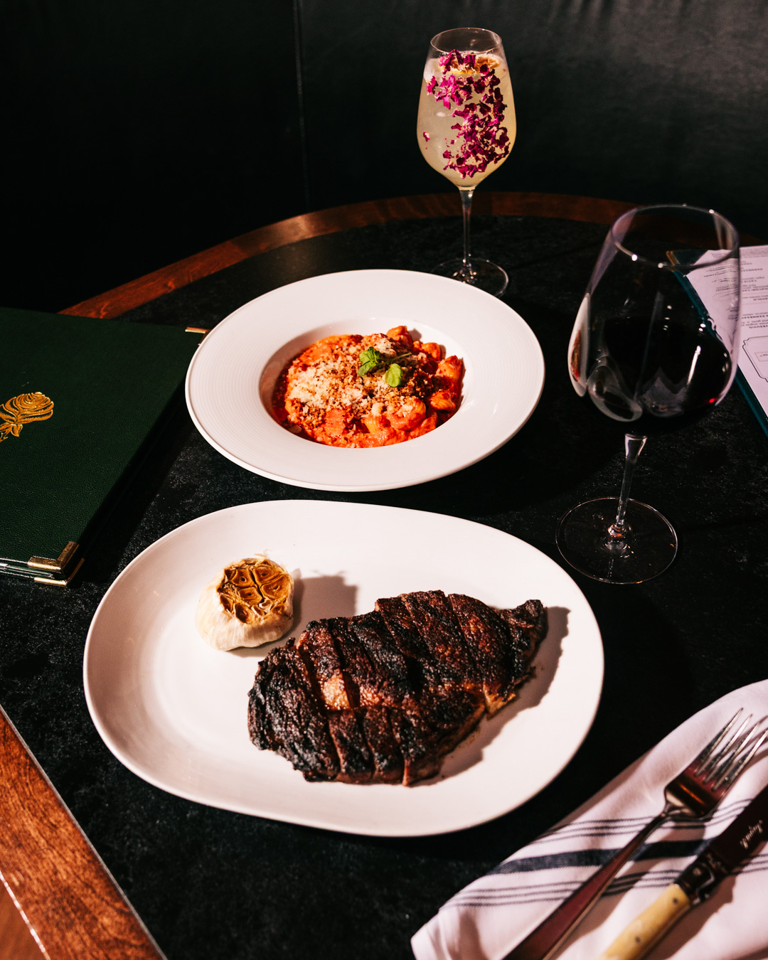 a plate of food on a table