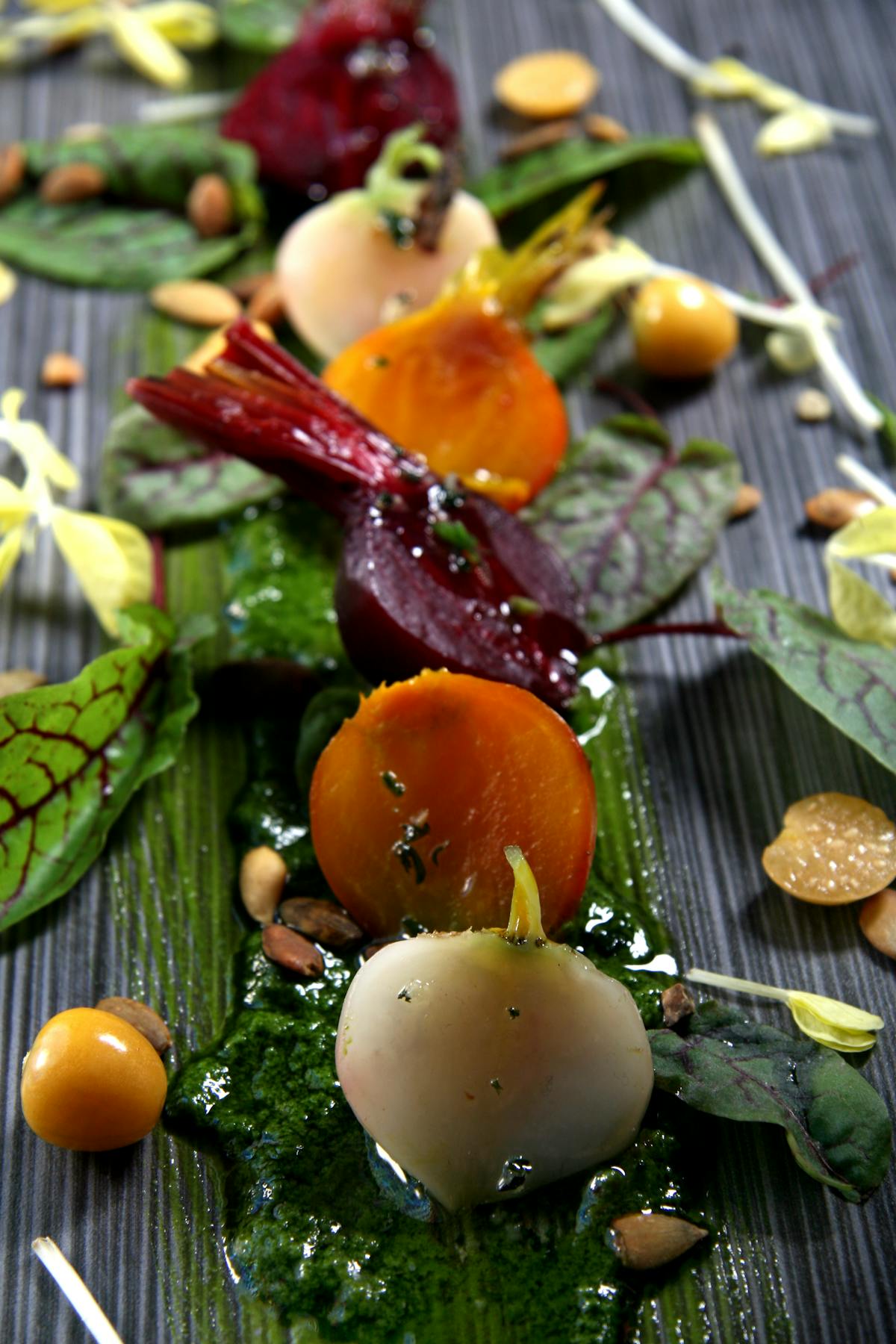 a plate of food on a table