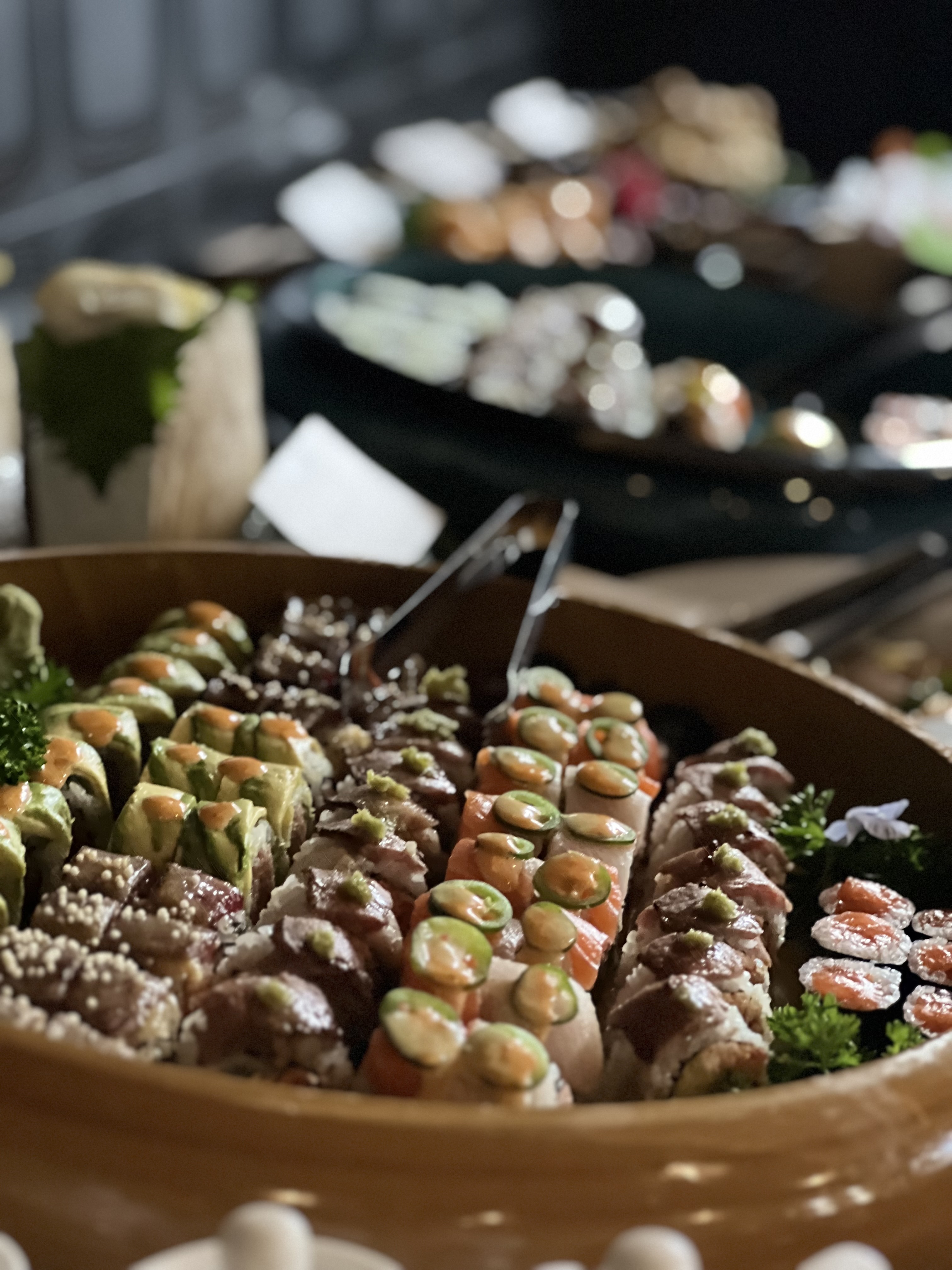 a plate full of food