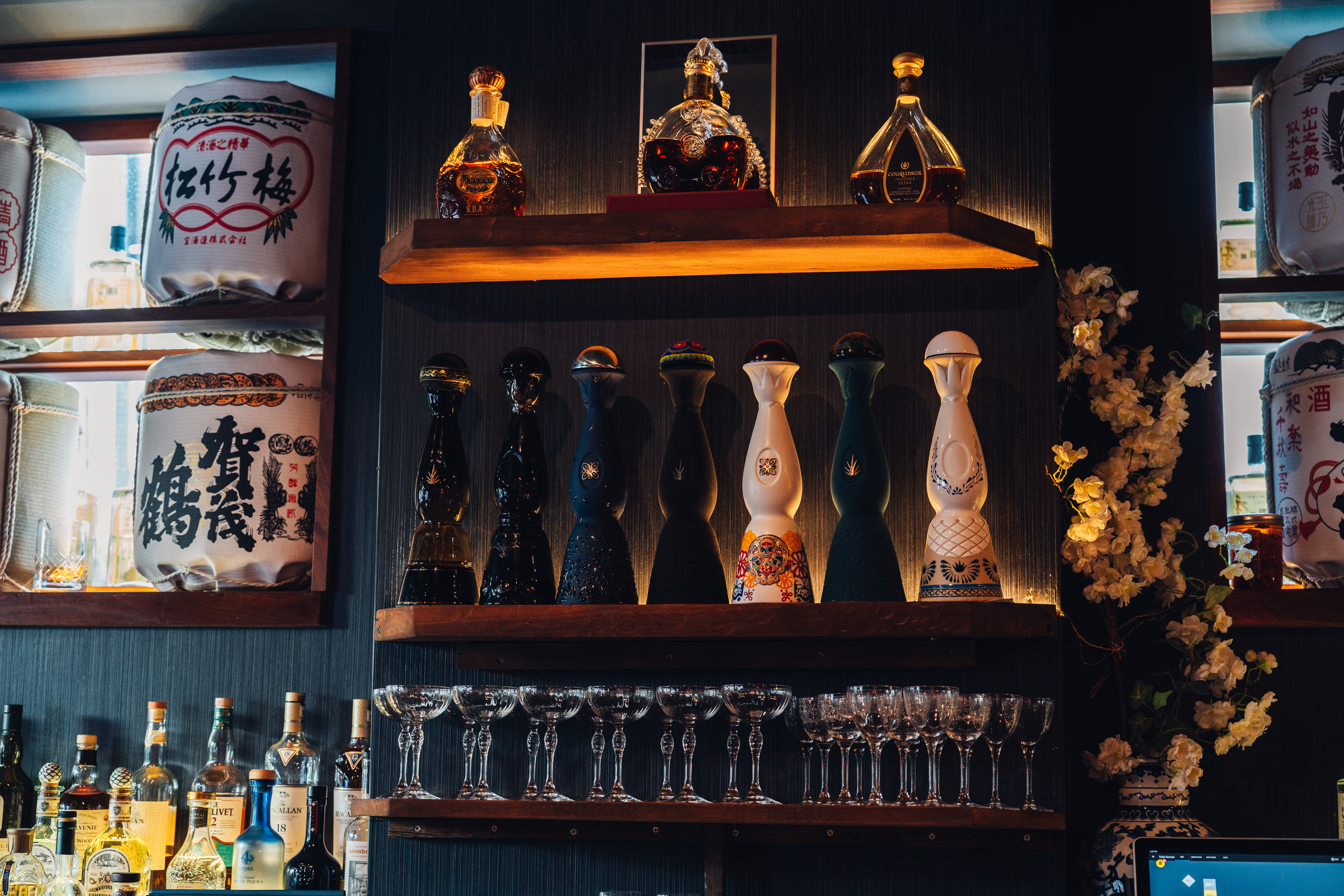 an assortment of bottles