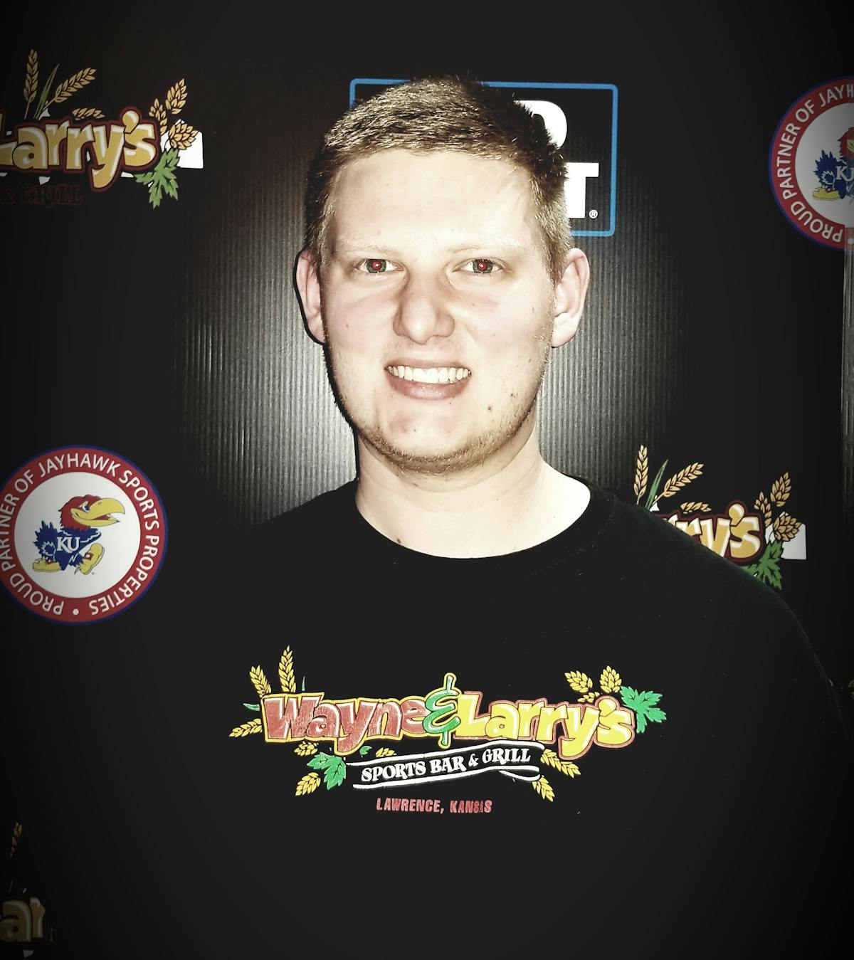 a person in a black shirt