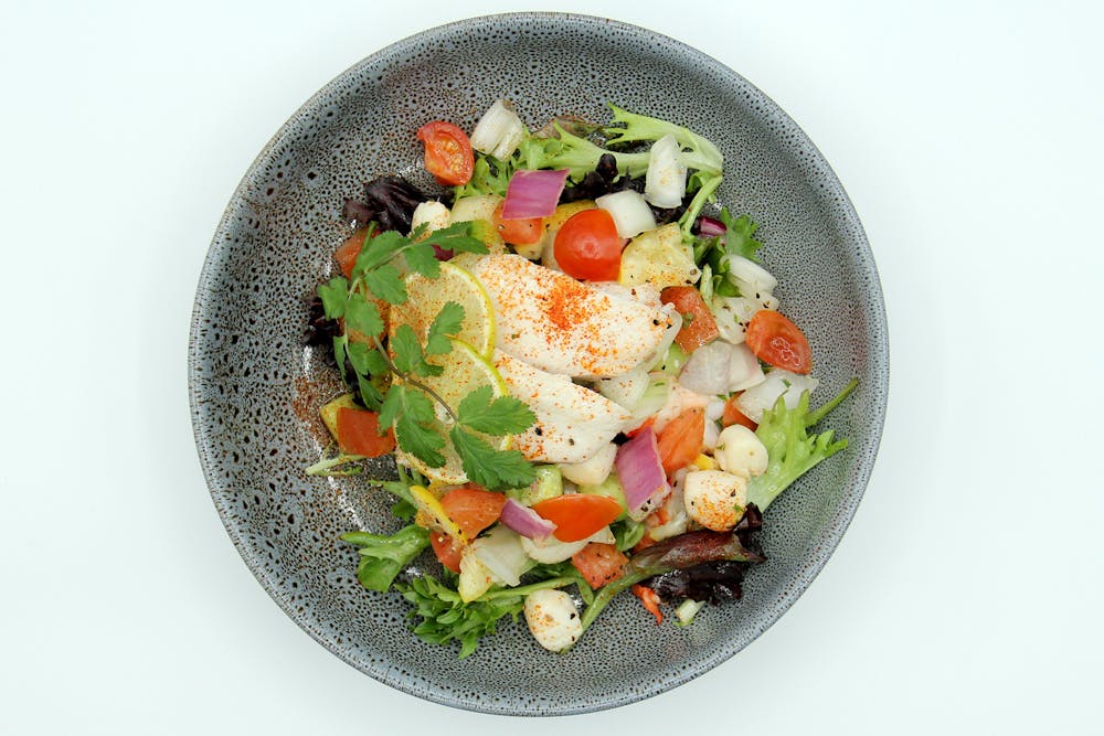 a bowl of food on a plate