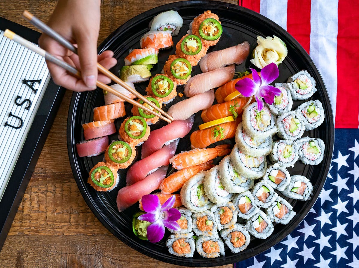 a plate of food on a table