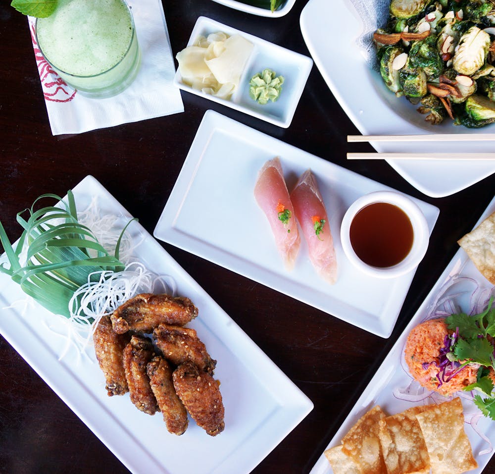 a plate of food on a table