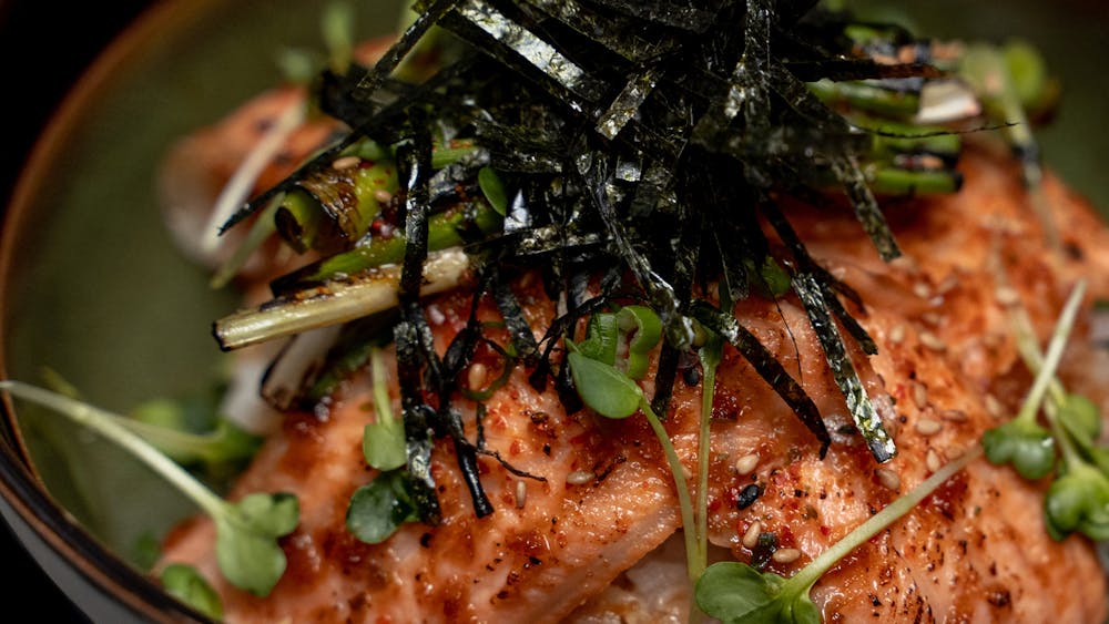 a close up of a plate of food with broccoli