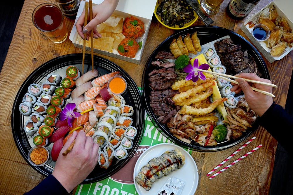 a plate of food on a table