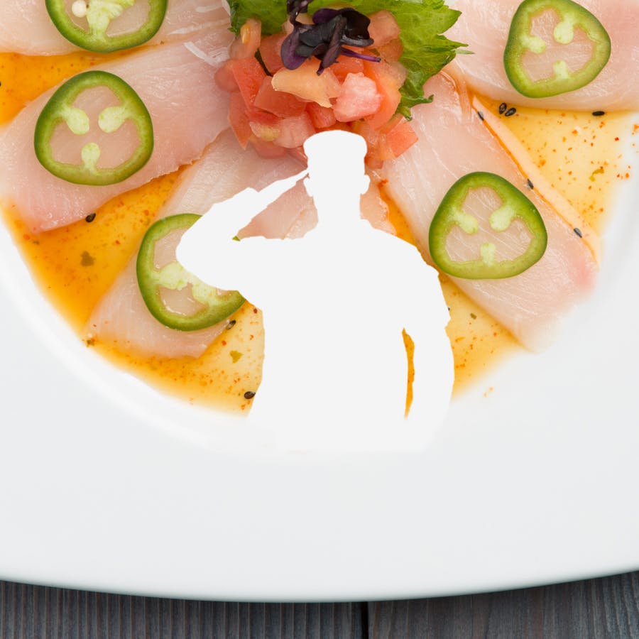 a plate of food on a table