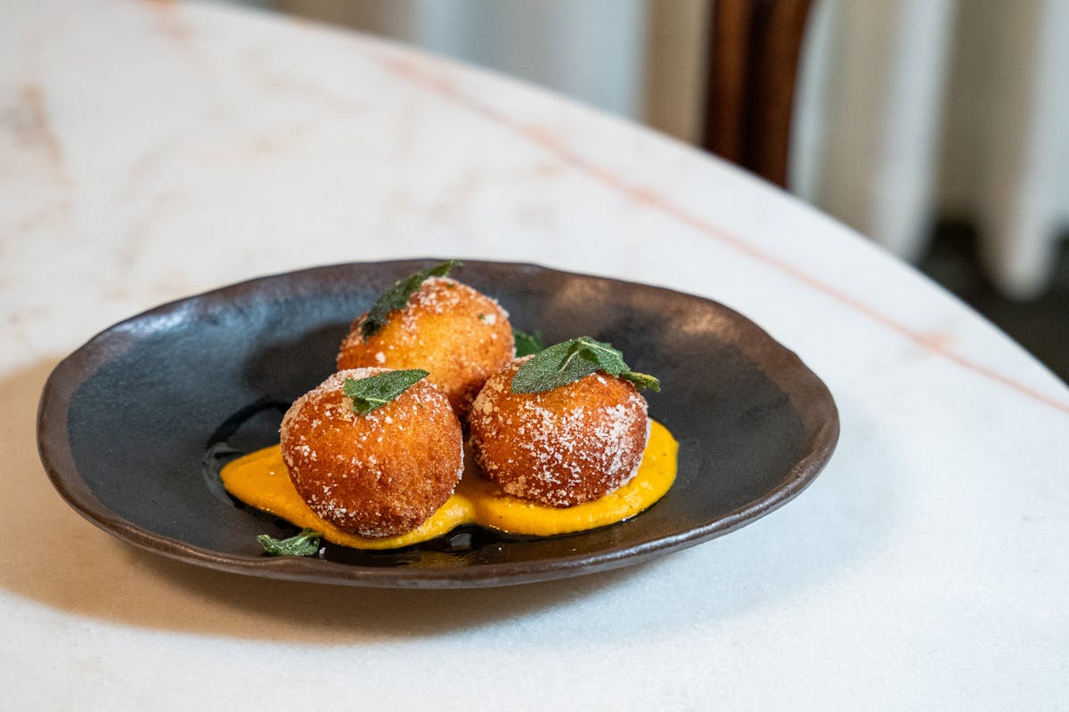 a plate of food on a table