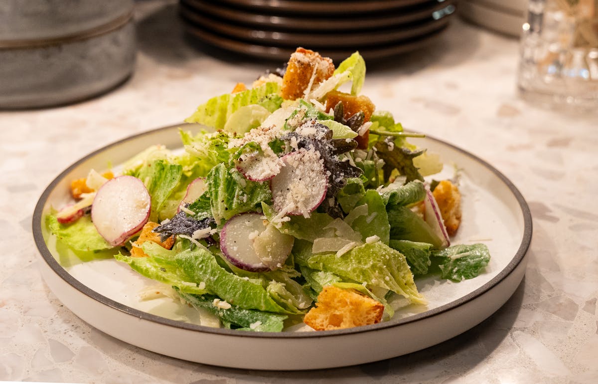a plate of food on a table