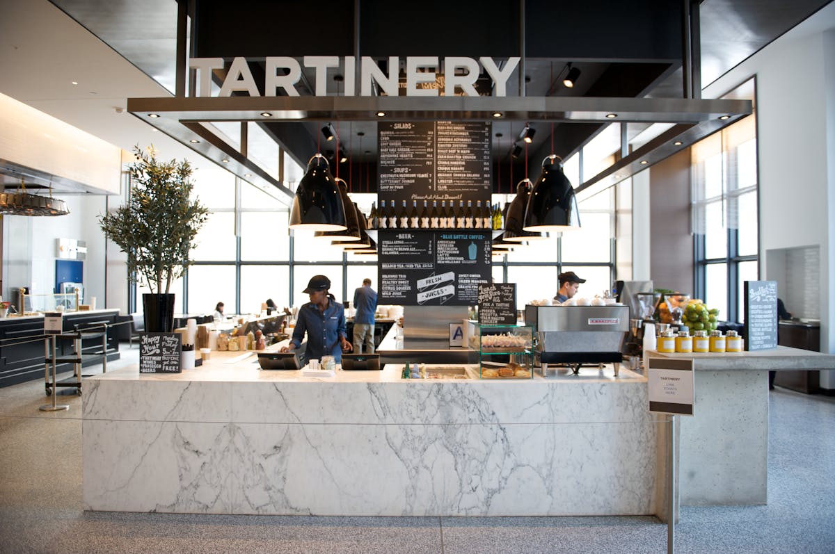 close up image of the tartinery sign