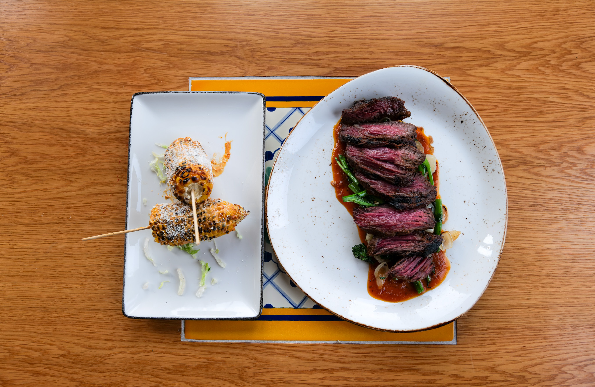 a plate of food on a table