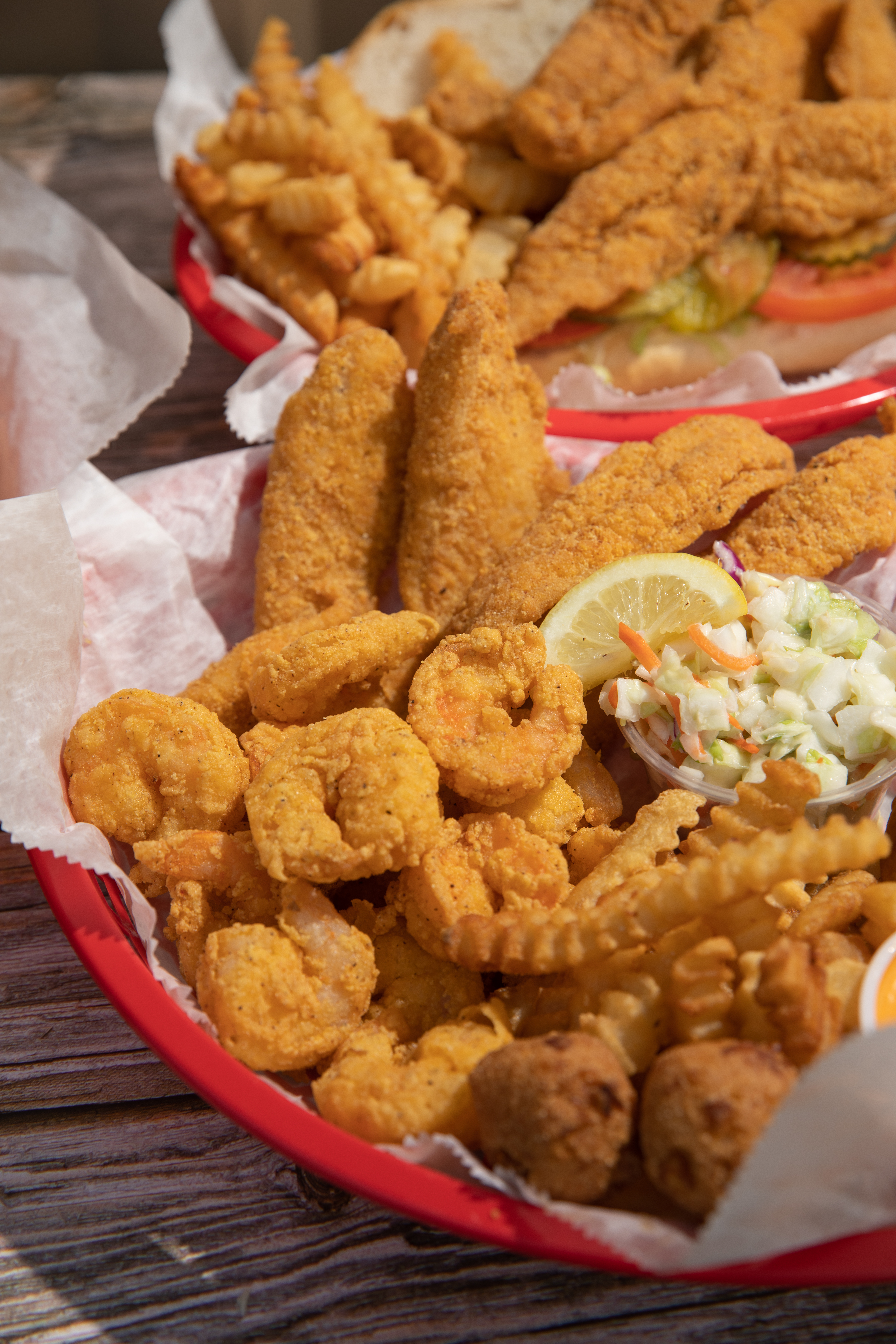 a basket full of food