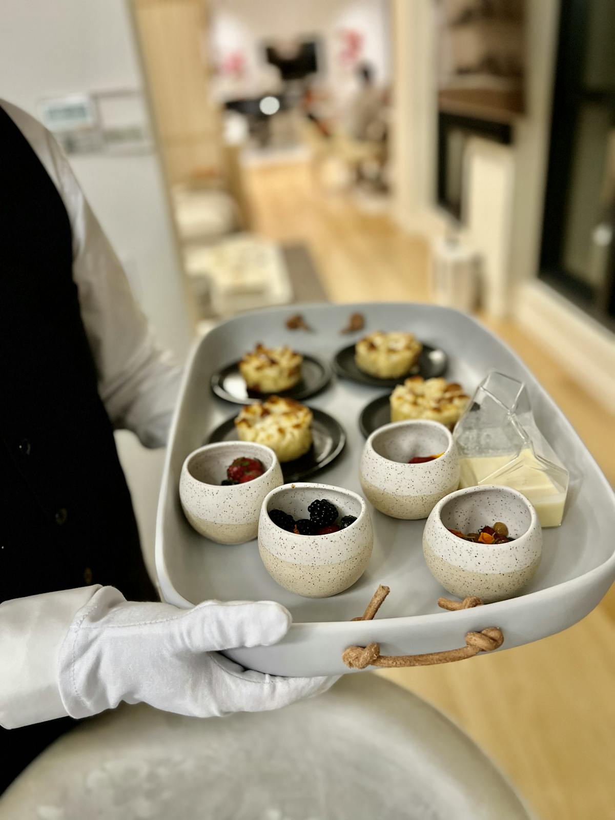 a tray of food on a table