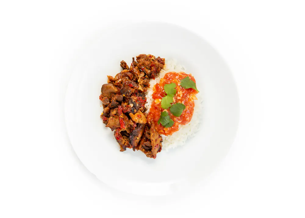a plate of food