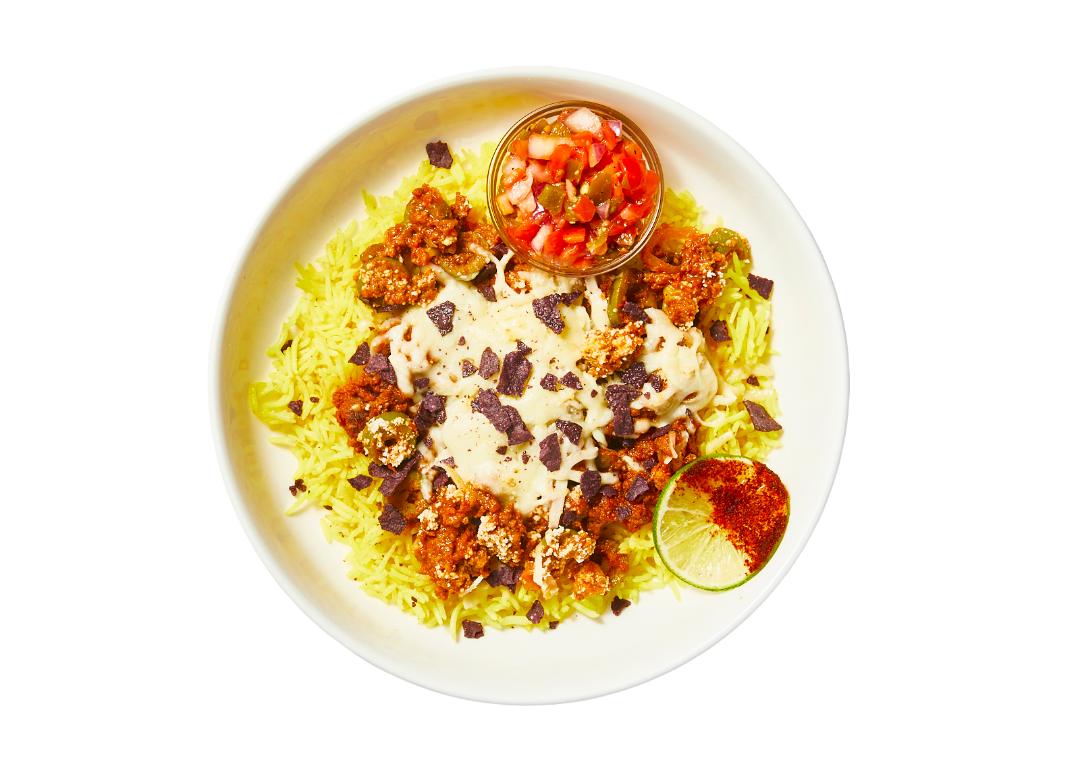 a bowl of food with sauce